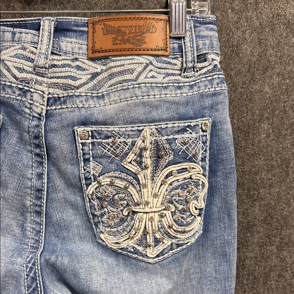 Westfield Eagle Stylish Light Blue Flare Jeans - Picture 4 of 14